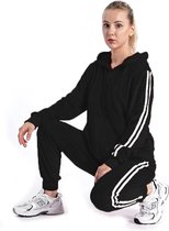 Trendy Style Dames Trainingspak / Trackingsuit / Joggingspak | Huispak | Zwart - S