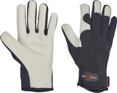 SafeWorker JEKER TL SAFE geitenleer handschoen 01010176 - 6 stuks - Wit/zwart - 11