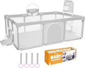 Babybox met ballenbad speelbox met basketbalring en voetbaldoel, 188x124x66cm - Ideaal voor baby speelgoed en als babywalker.