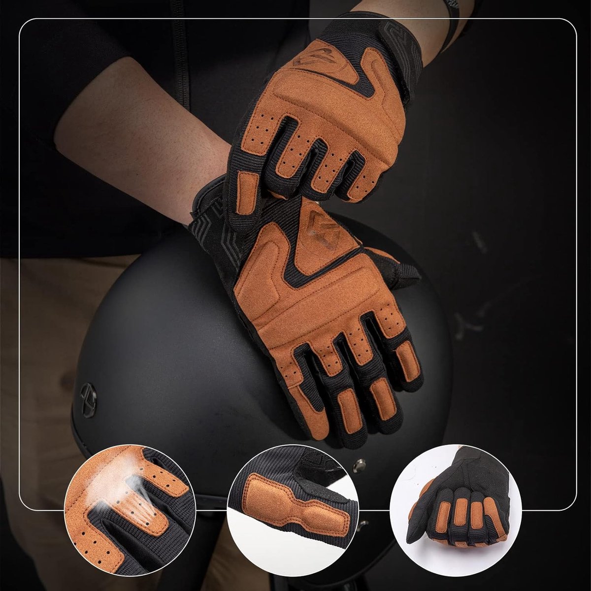 Motorhandschoenen, winddichte touchscreen handschoenen voor heren, ROCKBROS Motorhandschoenen, winddichte touchscreen handschoenen voor heren, ROCKBROS