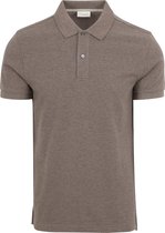 Profuomo - Piqué Poloshirt Taupe - Modern-fit - Heren Poloshirt Maat XXL