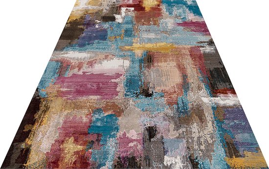 Lalee Picasso Artisan vloerkleed vintage laagpolig trendy multi kleuren 240x290cm