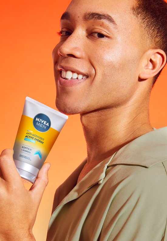 NIVEA MEN Active Energy - Anti-Vermoeidheid - Gezichtsreinigingsgel - Face Wash - 3 x 100 ml - Voordeelverpakking - NIVEA