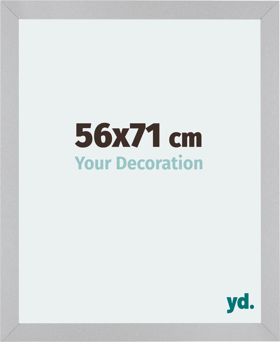 yd. Your Decoration - Fotolijst 56x71 cm - MDF - Zilver Mat - Mura