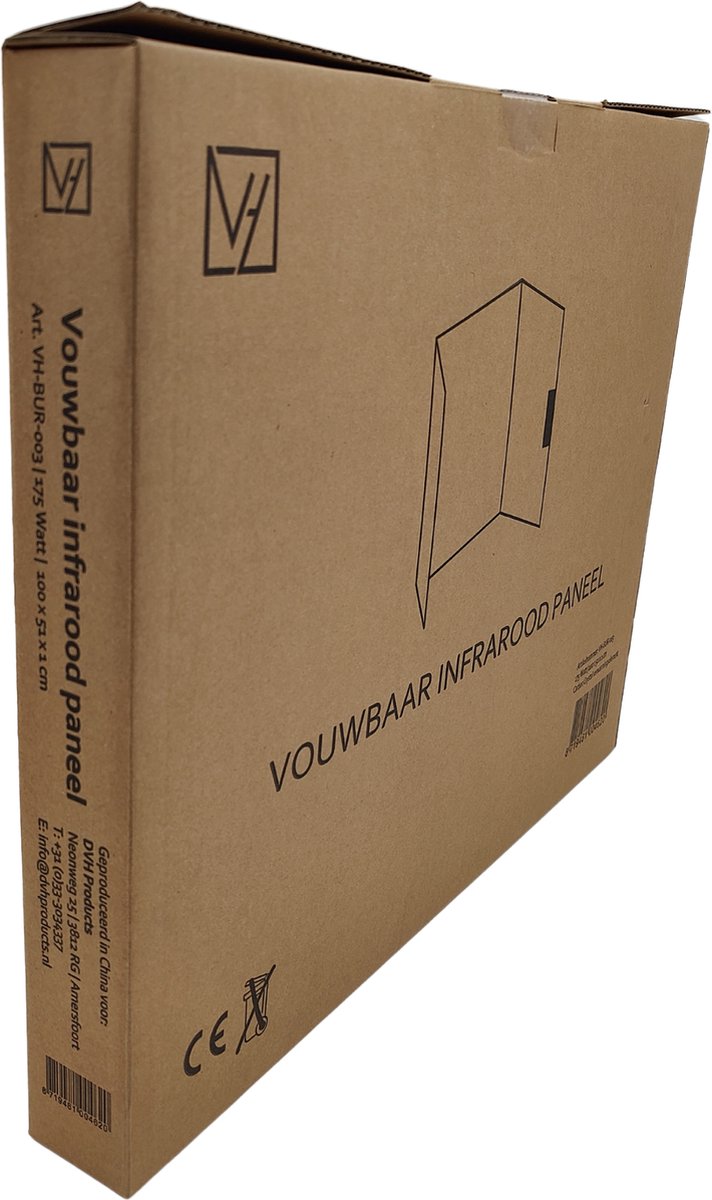 Invroheat infrarood verwarmingspaneel Wit met Voetjes - 800Watt - 61x91.5cm - Een