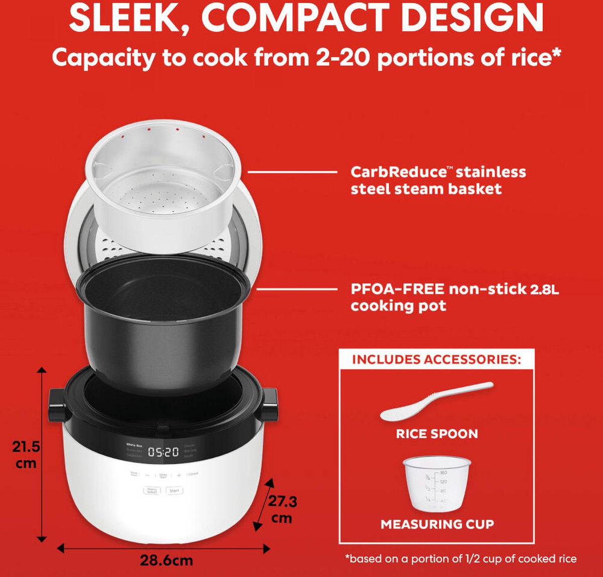 Afbeelding 3 van Instant Pot 4-in-1 Multicooker - Rijstkoker - Slowcooker - Sauteren & Stomer 2,8L