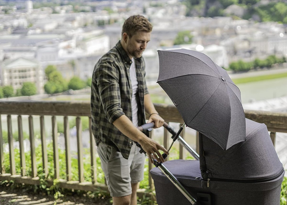 Parasol Poussette Universel - Anti-UV 50+, Diamètre 85cm, Orientable, Compatible Toutes Poussettes