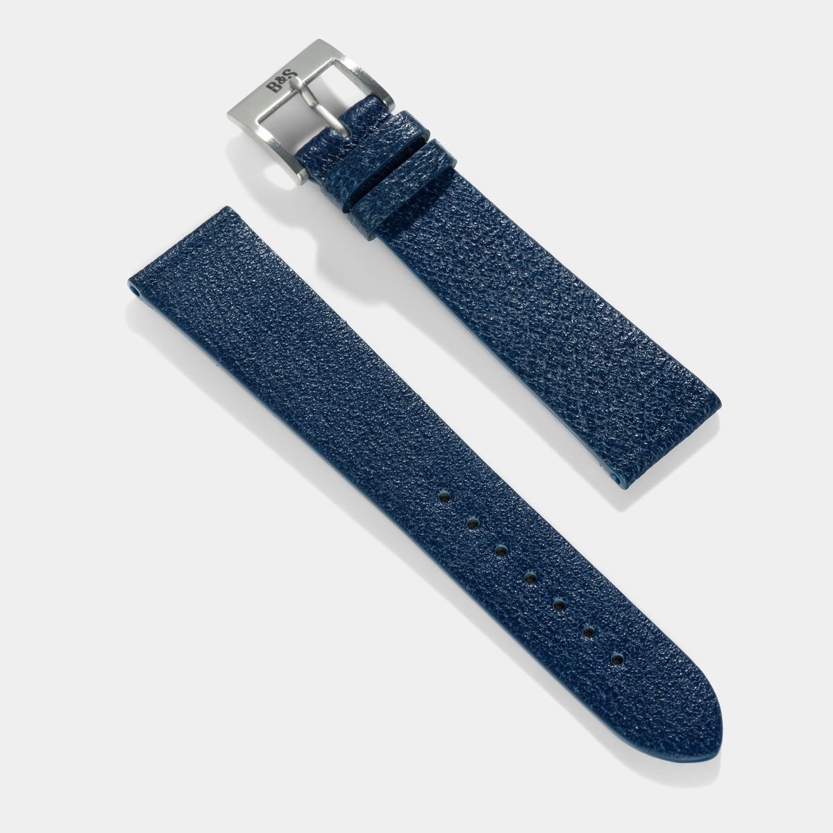 BS Leren Horlogeband Luxury - Retro Blue Pigskin - 20mm