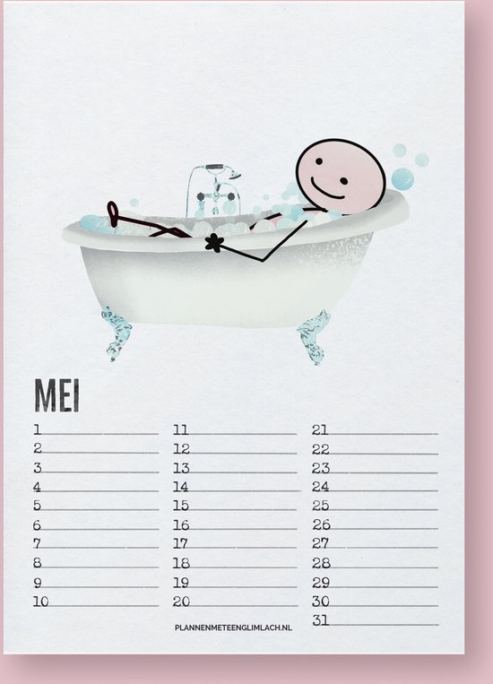 Vrolijke Verjaardagskalender van “Plannen met een glimlach”