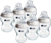 Bol.com Tommee Tippee Natural Start zuigflessen - langzame uitstroomsnelheid - anti-colic ventiel - 260ml - verpakking van 6 stu... aanbieding