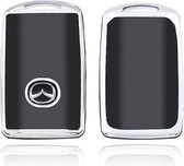 Autosleutel hoesje - TPU Sleutelhoesje - Sleutelcover - Autosleutelhoes - Geschikt voor Mazda - zwart - B3 - Auto Sleutel Accessoires gadgets - Kado Cadeau man - vrouw