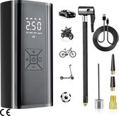 Slamstore Pompe à vélo - Pompe à vélo électrique - Compresseur - Pompe électrique - Compresseur d'air - Banque d'alimentation - Lampe de poche - Zwart