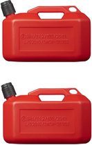 2x bidons rouges / réservoirs d'eau / réservoirs d'essence 10 litres - Pour l'eau et l'essence - Jerrycans / réservoirs d'eau pour la route ou au camping