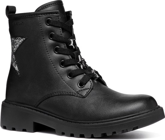 GEOX J CASEY GIRL Meisjes Laarzen BLACK DK SILVER Maat 30 bol