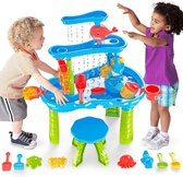Watertafel - Zandtafel - Speeltafel voor Kinderen - Activiteiten Tafel voor Baby en Kinderen - Blauw met Groen