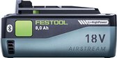 Festool accuset 2x BP 18 Li 8.0 HP-ASI accu 18 V 8.0 Ah ( 2x 577323 ) 8000 mAh Li-ion met laadniveau-indicator