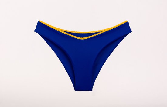 CandyChic Bikini Broekje - Blauw/Geel - M - Prothese vriendelijke Bikini