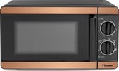 Bestron Magnetron, 700W Microwave met tweedelig bedieningspaneel, 6 vermogensniveaus & 30 min. timer, traploos regelbaar, 24.5 cm draaiplateau voor alle gangbare maten, Copper Collection, kleur: Koper