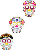 RUBIES FRANCE - 3 kartonnen Día de los Muertos maskers - Maskers > Half maskers