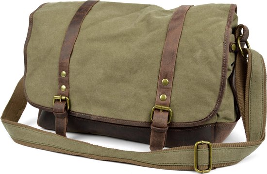 Sanmu Groene Messenger Bag