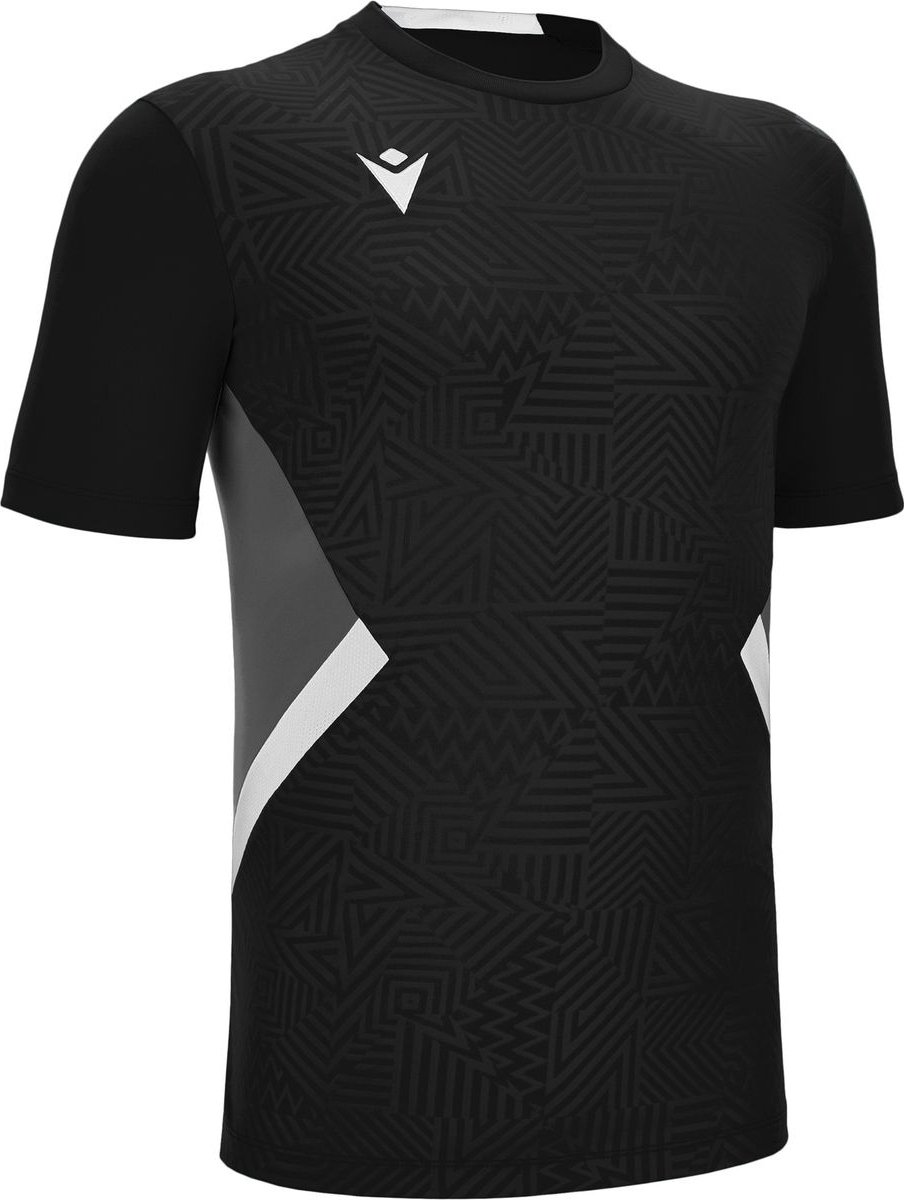 Macron Shedir Shirt Korte Mouw Heren - Zwart / Wit | Maat: L