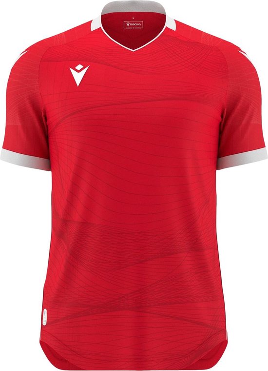 Macron Wyvern Eco Shirt Korte Mouw Heren - Rood / Wit | Maat: 4XL