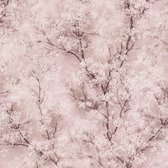Papier peint Fleurs Profhome 374204-GU papier peint intissé lisse dans un style aquarelle scintillant rose brun blanc 5,33 m2