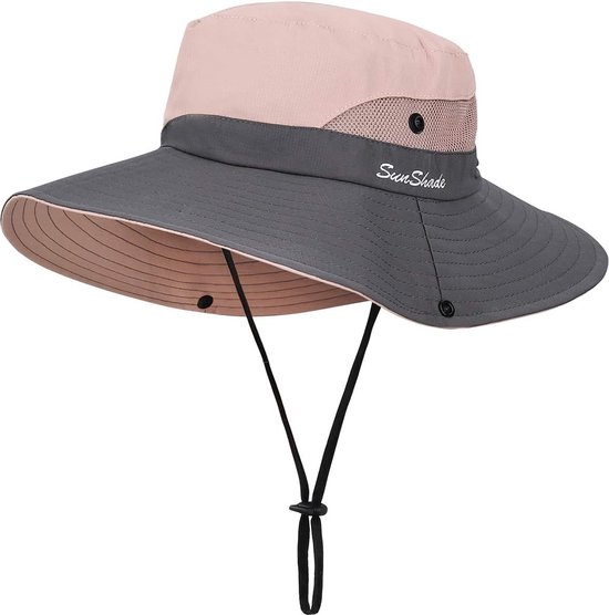 Chapeau Soleil Femme Queue Cheval - Protection UV Large Bord Pliable