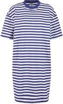 Urban Classics - Oversized Striped Tee Korte jurk - S - Wit/Blauw