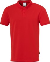 Uhlsport Essential Prime Polo Heren - Rood / Wit | Maat: M