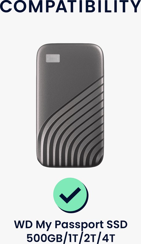 Kwmobile Étui Silicone Disque Dur WD Elements/Elements SE - Protection Vert Pastel
