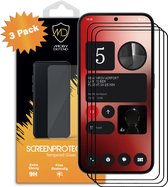 3-Pack Nothing Phone (2a) Screenprotectors - MobyDefend Screensavers Met Zwarte Randen - Gehard Glas - Glasplaatjes Geschikt Voor Nothing Phone (2a)