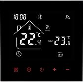 Tuya Slimme Thermostaat - Thermostaat Voor Cv - Met Wifi - Touchscreen - 3A - 220V aansluiting - Water/gas Boiler - Progammeerbaar - Zwart