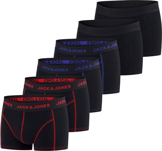 Jack & Jones Heren Boxershorts Basic Trunks 6 Pack Veelkleurig L Katoenen Ondergoed Onderbroeken