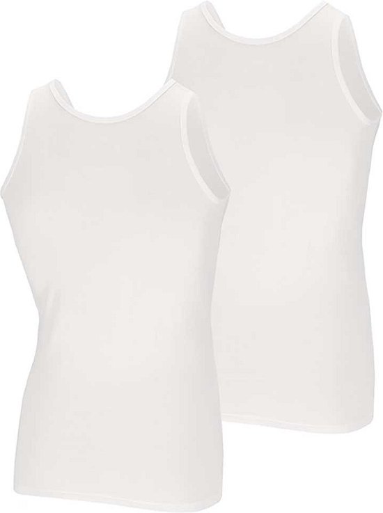 Bamboo - Hemden Heren - Onderhemd Heren - 2-pack - Wit - L - Tanktop Heren - Singlet Heren - Bamboe - Apollo — afbeelding 5