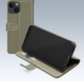 Mobilize Telefoonhoesje geschikt voor Apple iPhone 14 Hoesje | Mobilize Premium Gelly Wallet Bookcase Portemonnee | Pasjeshouder voor 3 Pasjes | Telefoonhoesje voor Pinpas / OV Kaart / Rijbewijs - Groen