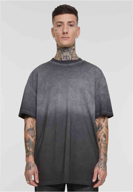 Urban Classics - T-shirt surdimensionné pour hommes Sun Bleached - L - Zwart