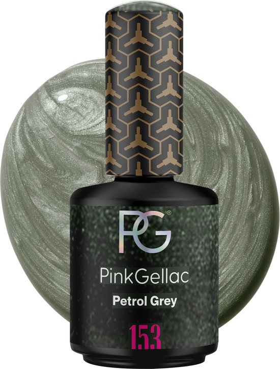 Pink Gellac 153 Petrol Grey Gellak Gelnagel 15ml - Grijze Gel Nagellak - Gelnagellak - Gelnagels Producten - Gel Nails