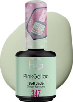 Pink Gellac Gellak Groen 15ml - Gelnagellak - Glanzend Groene Gel Lak - Gelnagels Producten - Gel Nails - 347 Soft Jade