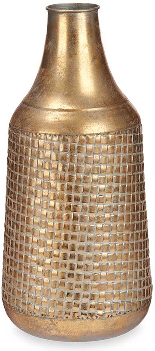 Giftdecor Bloemenvaas Antique Roman - goud - metaal - 21 x 44 cm - Design vaas met historisch karakter