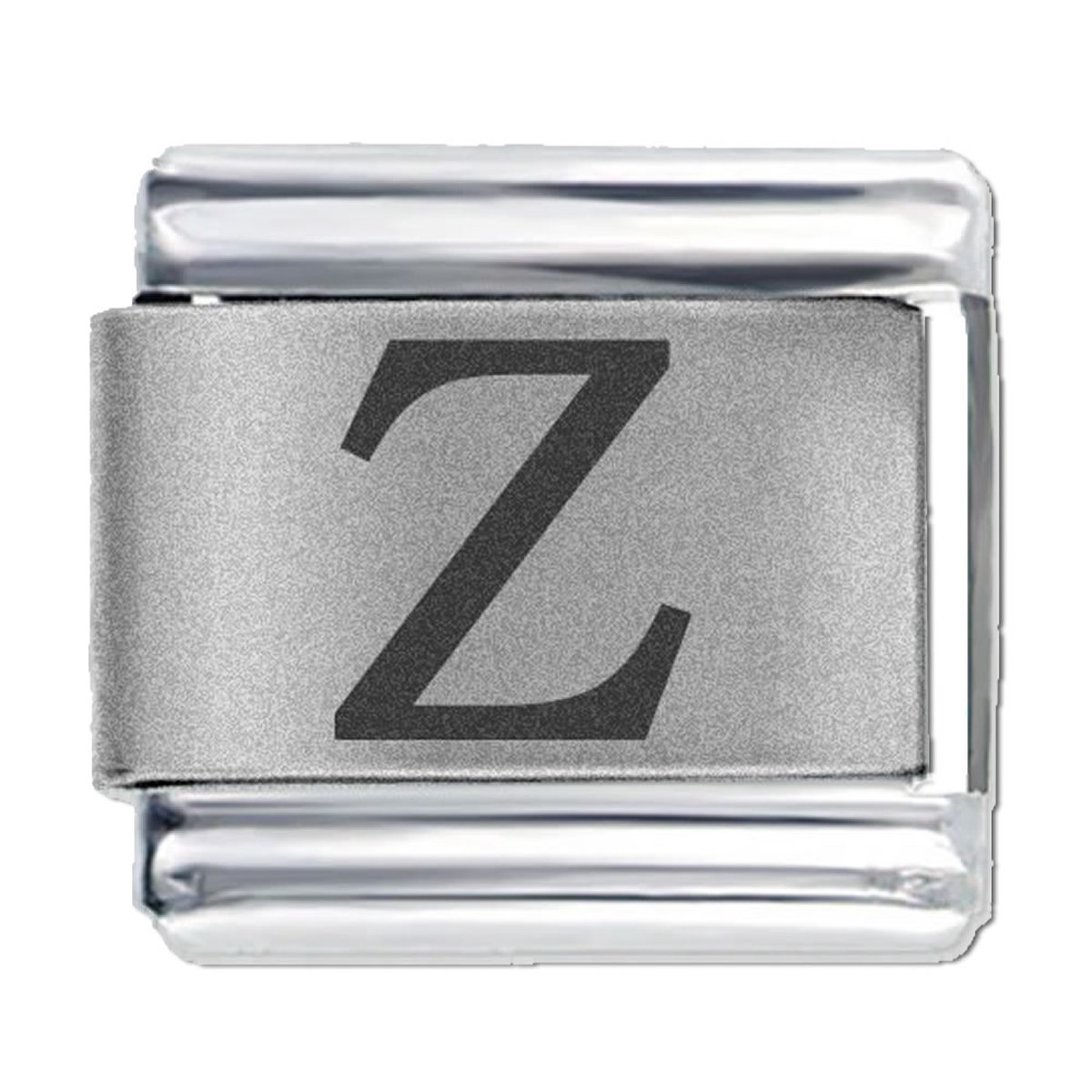 Schakel - Bedel - 9mm Charm - Letter Z - Laser Alfabet - Charms - Geschikt voor Italiaanse Bedelarmband - Schakelarmband - Italiaanse Schakelarmbanden