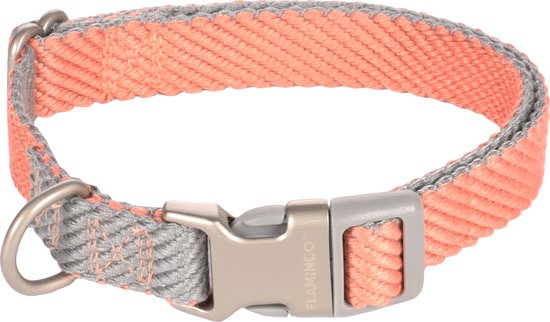 Flamingo Elly - Halsband Honden - Halsband Elly Zalmroze M 40-55cm 20mm - 1st