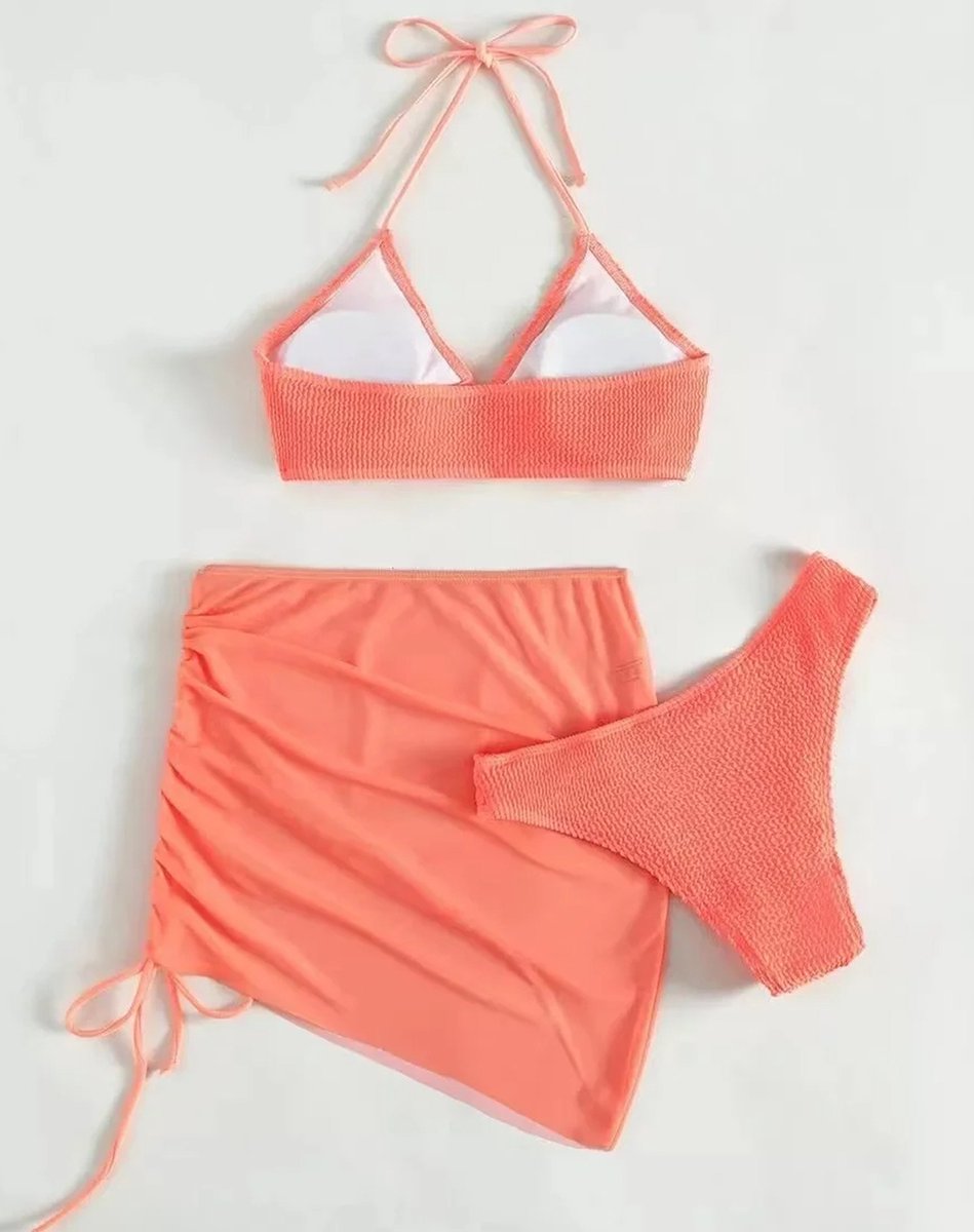 3 - delige bikini set - Strand rok - Cover - Zwemkleding voor haar — afbeelding 4
