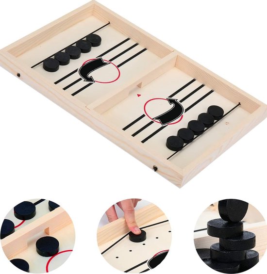 Foto: Bordspel bordspellen voor volwassenen en kinderen sling puck schietspel slingpuck game slingershot sjoelen louzir