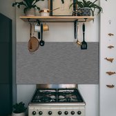 Spatscherm keuken RVS Glans 70x35 cm - Kookplaat achterwand - Industrieel - Metaallook - Planken - Muurbeschermer hittebestendig - Spatwand fornuis - Hoogwaardig aluminium - Wanddecoratie