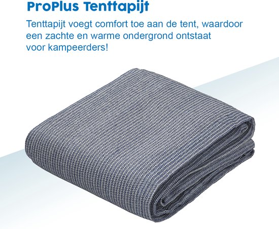 ProPlus Tenttapijt - 3 x 6 m - Tenttapijt Caravan - Gronddoek Tent - Voortenttapijt - Kampeertapijt - Water - en Vuil Doorlatend - Sterk materiaal - Geluiddempend - Ademend - UV-gestabiliseerd - Blauw/wit - ProPlus