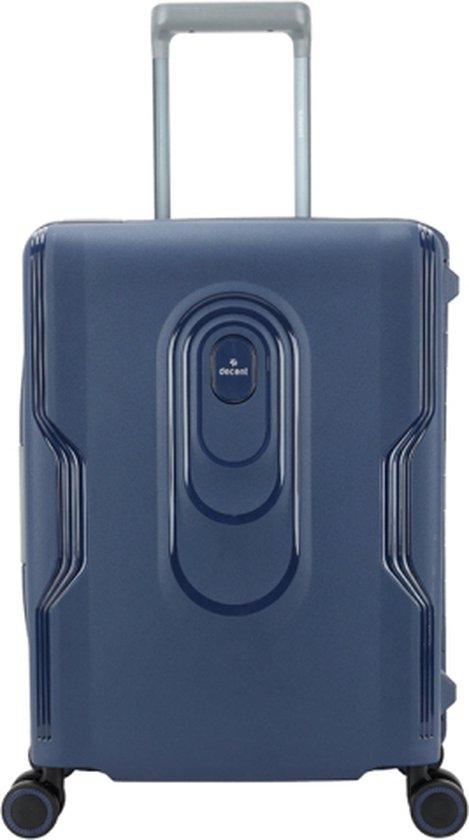 Decent Handbagage Harde Koffer / Trolley / Reiskoffer - 55 x 40 x 20 cm - OnTour - Blauw