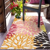 Outdoor tapijt, klein, kleurrijk tapijt voor balkon, buitentapijt, buitentapijt, terras, groot: 80 x 150 cm