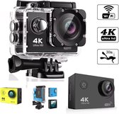 Action Camera 4K - 30M Waterdicht - Action Camera - Inclusief Accesoires - Action Cam