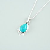 House of Jewels - Turquoise Ketting 42cm - 925 Zilver - Turkoois Ketting